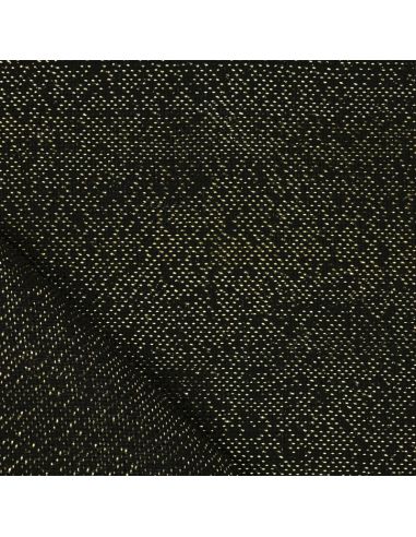Toile de jute lurex - Noir