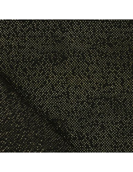 Toile de jute lurex - Noir