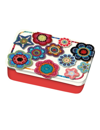 Set de 6 anneaux marqueurs de maille - Maille fleurie
