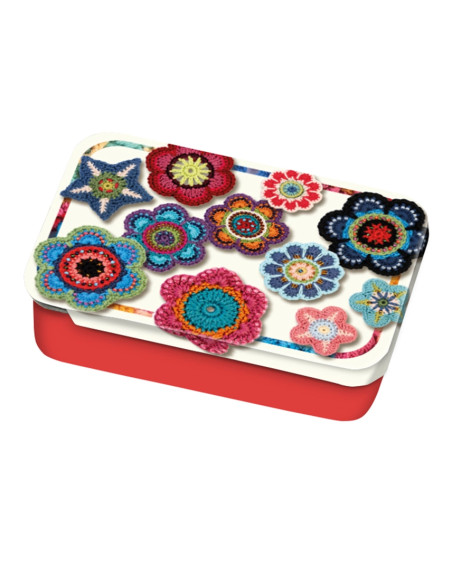 Set de 6 anneaux marqueurs de maille - Maille fleurie