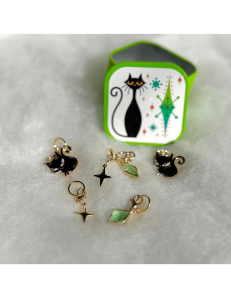 Set de 12 anneaux marqueurs de maille - Kitty Kitty