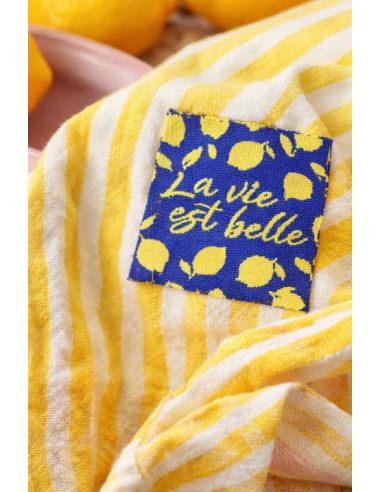 Lot de 4 étiquettes à coudre - La vie est belle
