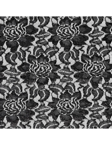 Tissu dentelle métalissée Lisa - Noir