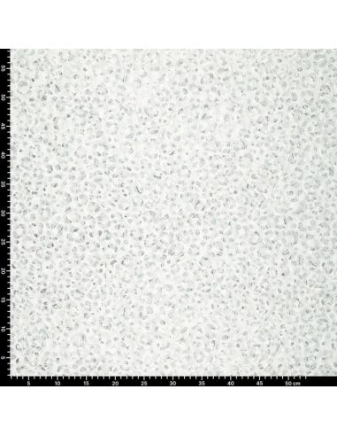 Tissu dentelle métalissée Lauren - Blanc