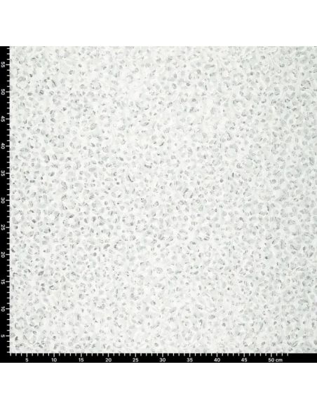 Tissu dentelle métalissée Lauren - Blanc