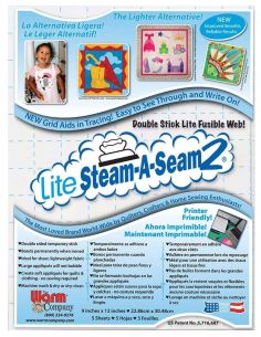 Set de 5 feuilles thermocollantes double face Lite Steam-A-Seam2