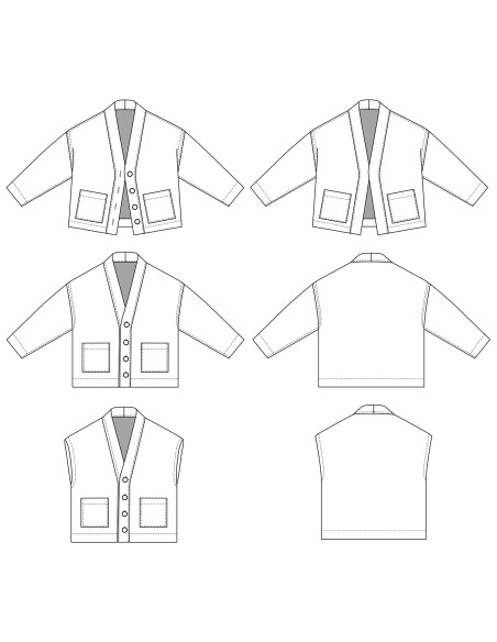 Patron de veste et gilet Macao - Ikatee