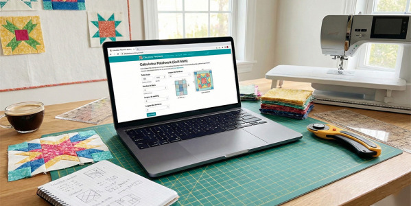 Calculateur Patchwork (Quilt Math) – taille finale, blocs, sashing, bordures