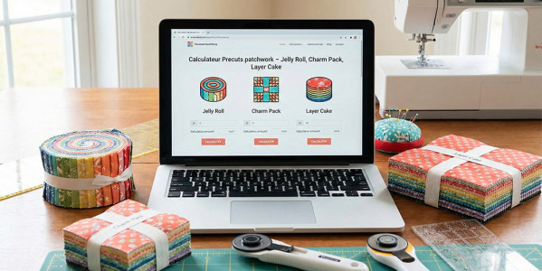 Calculateur Precuts patchwork – Jelly Roll, Charm Pack, Layer Cake