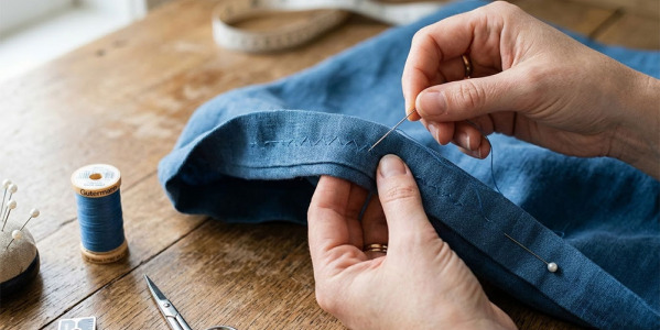 Comment faire un ourlet invisible à la main ou à la machine