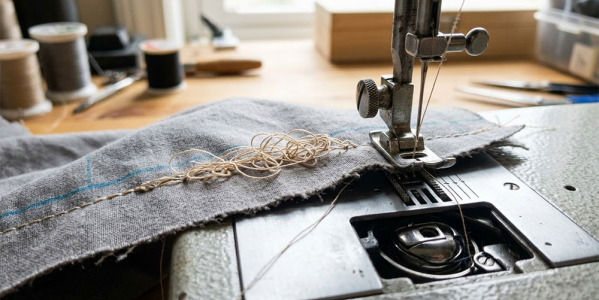 Machine à coudre qui fait des boucles : causes et solutions