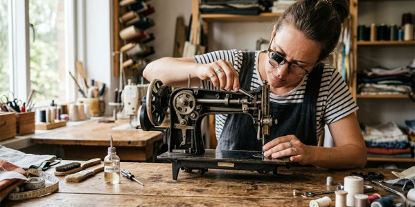 Machine à coudre qui fait du bruit : causes et solutions