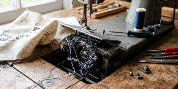 Machine à coudre qui bourre : causes et solutions faciles