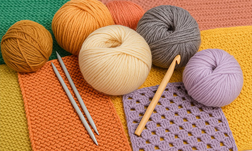 Bibliothèque de points de tricot et crochet illustrés