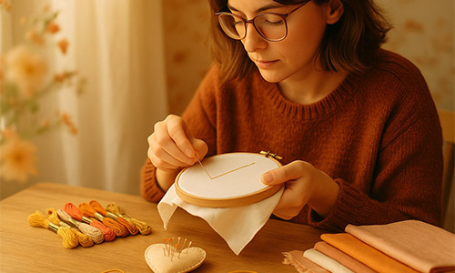 Techniques de broderie à la main : les points essentiels pour débuter