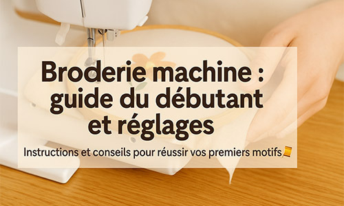 Broderie machine : guide du débutant et réglages