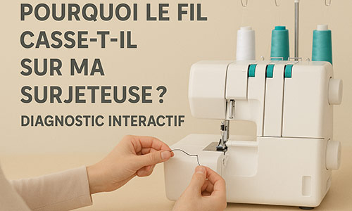 Pourquoi le fil casse-t-il sur ma surjeteuse ? Diagnostic interactif